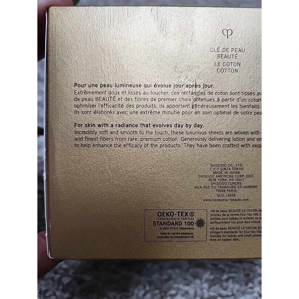 Cle de Peau Beaute Le Cotton 120 Sheets Silk Skin Care Lotion Puff Pad Japan New